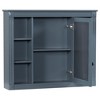 NicBex 35" Wall Mounted Bathroom Storage Cabinet,Medicine Cabinet with Mirror,Wall Cabinet with 6 Open Shelves,Over the Toilet Storage Cabinet - 2 of 4