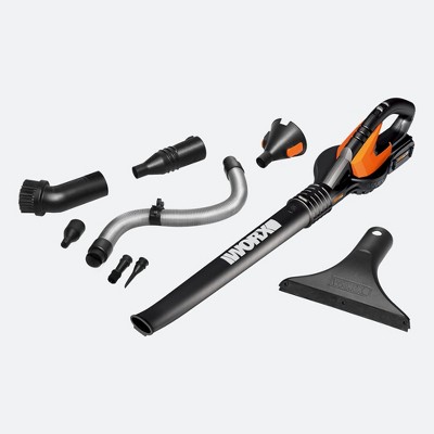 Worx WG545.4 WorxAIR Sweeper/Blower, 20V Li-ion (4.0Ah), 2hr Charger, 120 mph, 80cfm