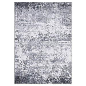 Washable Modern Abstract Rug Non Slip Low Pile Rug Soft Contemporary Throw Floor Cover Foldable Indoor Carpet for Living Room Bedroom Playroom - 1 of 4