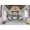 HomeStock Outdoor Washable Navarre Ivory & Brown 7' X 9', Machine Woven with Printed Designs, Coastal - 2 of 4