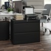 Filomena 2 Drawer Metal Label Frame Filing Cabinet with Secure Locking Mechanism|ARTFUL LIVING DESIGN-Black - 3 of 4