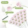 Unique Bargains Artificial Silk Real Touch Durable Artificial Flowers 25 Pc - 3 of 4