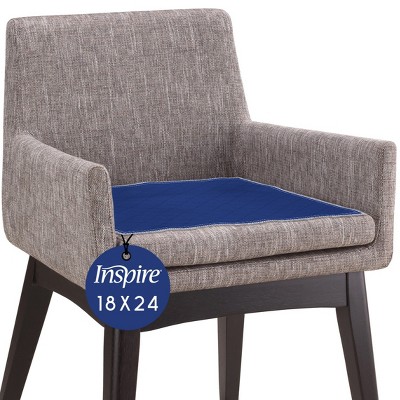 Inspire Washable Underpad, Dark Colored to Hide Stains, Leakproof Quilted Chair and Bed Pad for Incontinence