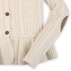 Hope & Henry Girls' Long Sleeve Peplum Cable Cardigan Sweater, Kids, XX-Small - 2 of 4
