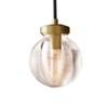 CityFurn 1-Light Modern Ribbed Glass Globe Kitchen Island Pendant Light - 2 of 4