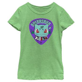 Girl's Pokemon Bulbasaur Wink Face T-shirt - Light Pink - Small : Target