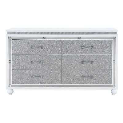 NicBex Dresser for Bedroom,Chest of Drawers with Metal Handles,Modern Freestanding Dresser,Storage Dressers for Bedroom