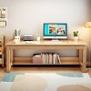 Solid Wood Long Desk, Home Study Desk, Office Desk, Writing Desk with Drawers, 63 in. Computer Desk - 2 of 4