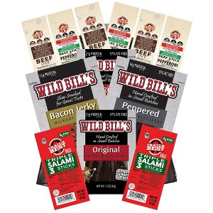Wild Bill's Multi-Brand 12-Piece Low Carb Sampler (12 assorted packs of jerky and sticks) - 1 of 4