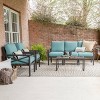 Leisure Made Blakely 6pc Aluminum Seating in Spa Blue Fabric - 2 of 4