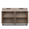 55" Sideboard Buffet Cabinet, Large Kitchen Accent Modern Storage Cabinet with 2 Drawers and 4 Doors, Coffee Bar Buffet Table - 3 of 4