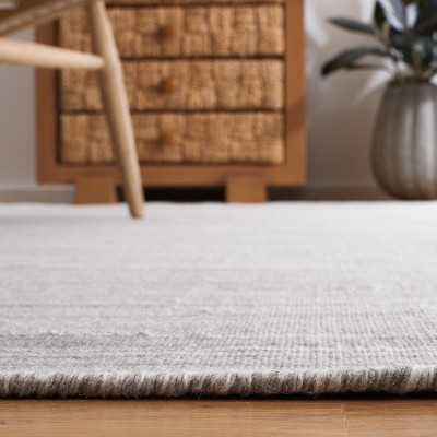 Handwoven Silver Flat Woven Kilim Area Rug