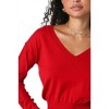 Women's Loren V Neck Sweater - OLIVACEOUS - 2 of 4