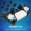 Fosmon for PS5 Controller Skin with 8pcs PS5 Thumb Grips for PS5 Controller Camo Cover Black + Blue Case + Thumbstick Grips, PS5 Accessories - 4 of 4