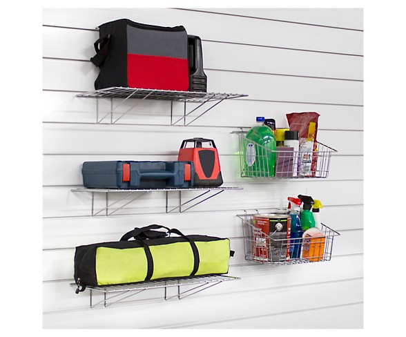 Proslat 5 Piece Shelf and Basket Kit