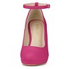 Allegra K Women's Back to College Round Toe Stiletto Heel Ankle Strap Pumps - 2 of 4