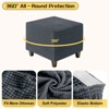 Unique Bargains Square Jacquard Ottoman Slipcover with Elastic Bottom for Furniture Protector - 3 of 4