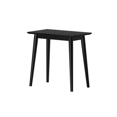 Black Pine Wood Mid Century Modern Rectangular Side Table
