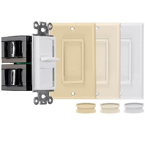 Monoprice 300-Watt Slider Impedance Matching Volume Control with Color Kit, Connect Multiple Speaker Pairs to a Single Power Amplifier or Receiver - 1 of 4