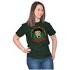 Betty Boop Christmas Wreath Attitude Womens Graphic T Shirt Tees Brisco Brands - 3 of 4