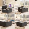 Modern Tufted Storage Ottoman Bench with Hidden Compartments for Living Room, 32" Wide Stylish Seating -3irtyhousy - 3 of 4