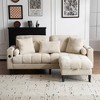 VYNXARIA 3 Seat L Shaped chenille Sofa with Removable and Storage Ottoman,Side Storage - 3 of 4