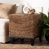 bali & pari Verino End Table Natural Seagrass/Espresso Brown - 3 of 4