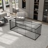 Dolonm Black Adjustable 8-Panel Steel Safety Gate Play Yard Metal Doorways Fireplace Fence Christmas Tree Fence Gate for House Stairs - 2 of 4