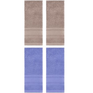 REGALWOVEN 4 Pcs Solid Cotton Soft Absorbent Waffle Design Hand Towel 13" x 29" - 1 of 4