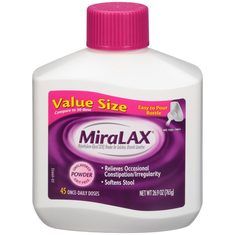 UPC 041100810380 product image for Miralax Gentle Constipation Relief 45 Doses without Harsh Side Effects Osmotic L | upcitemdb.com