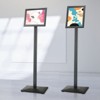 VEVOR Pedestal Sign Holder, 8.5 x 11 Inch Vertical and Horizontal Adjustable Poster Stand, Heavy-Duty Floor Standing Sign Holder, Black - 2 of 4