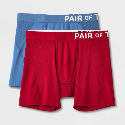 Pair Of Thieves Men's Supercool Boxer Briefs 2pk - Blue/maroon Xl