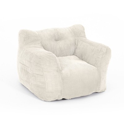 Pamapic Bean Bag Chair, Corduroy Lazy Sofa Bean Bags Comfy Couch with Armrests for Bedroom, Living Room, Apartment