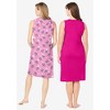 Dreams & Co. Plus Size 2-Pack Sleeveless Sleepshirt - 3 of 4