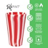 Silipint: Silicone 16 oz Pint Glass Set, 2 Pack Peppermint & Poinsettia - 2 of 4