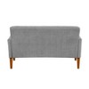 TiramisuBest Gray Microfiber Loveseat, Button Tufted Upholstery, Contoured Arms, Solid Wood Frame, Casual Living Room Sofa Couch - 4 of 4