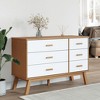 vidaXL Drawer Cabinet OLDEN White and Brown Solid Wood Pine - 3 of 4