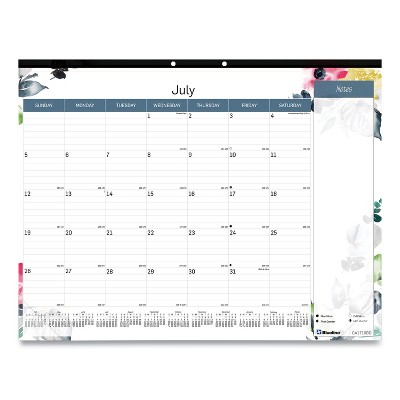 Blueline Monthly Desk Pad Calendar 22 x 17 Floral 2021-2022 CA1716BD