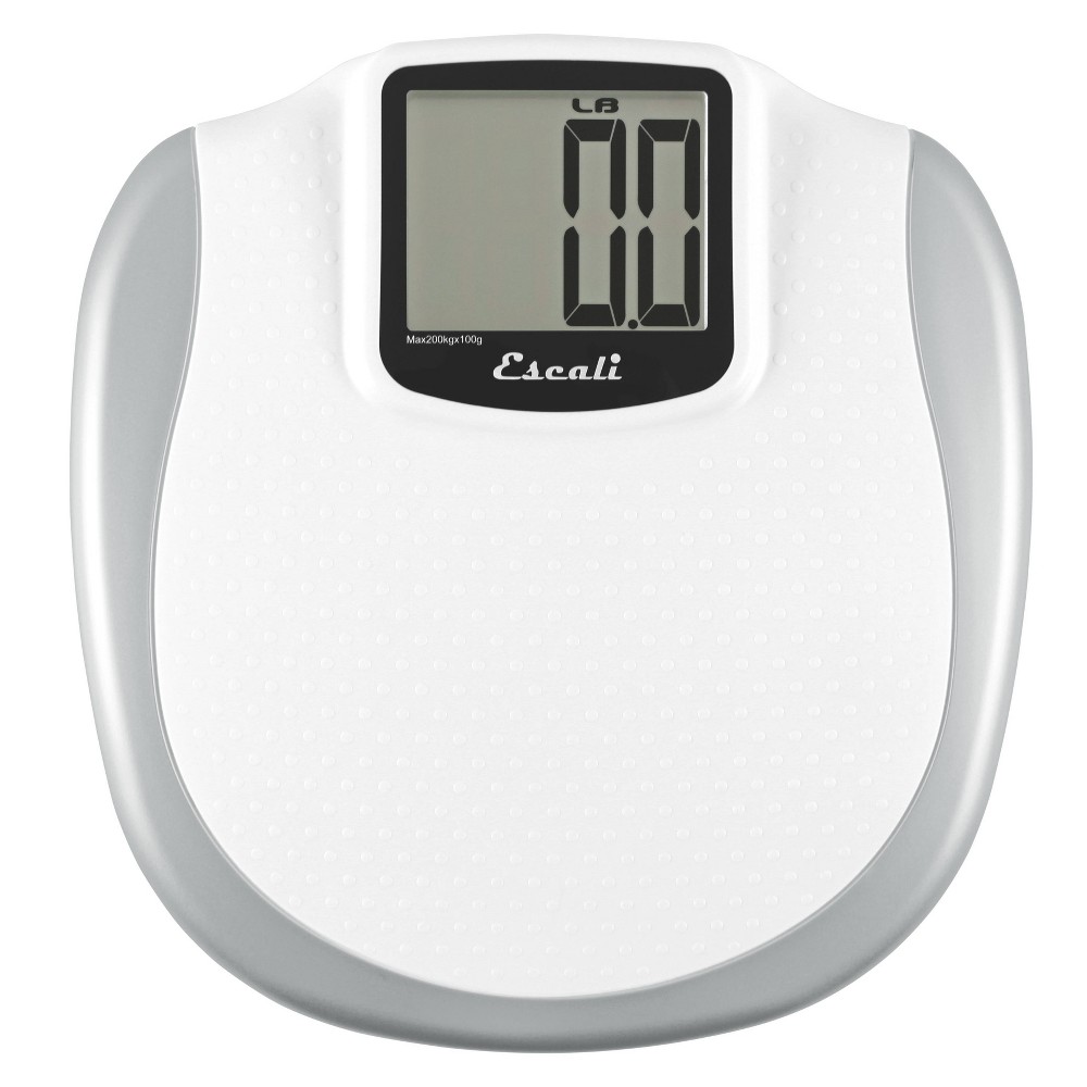 Photos - Scales XL Display Bathroom Scale White/Silver - Escali