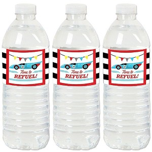Big Dot of Happiness Let's Go Racing - Racecar - Race Car Birthday Party or Baby Shower Water Bottle Sticker Labels - Set of 20 - 1 of 4