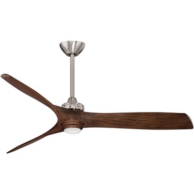 60" Minka Aire Aviation Nickel and Maple LED Ceiling Fan