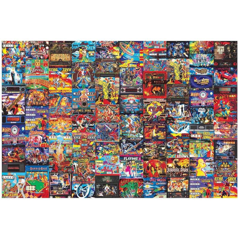 Toynk Pinball Parlor Retro Arcade Puzzle | 1000 Piece Jigsaw Puzzle, 1 of 8