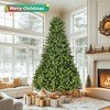KWPZQEB 9FT Artificial Christmas Tree with 2576 PE & PVC Mixed Branch Tips, Spruce Fake Xmas Trees with Hinged Structure & Metal Base, Easy Assembly - 2 of 4