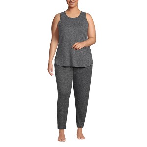 Lands' End Women's Cozy 3 Piece Pajama Set - Robe Top and Pants - 1 of 4