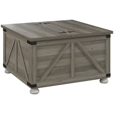 NicBex Modern 31.5" Square Coffee Table with Flip Top and Hidden Storage for Living Room and Office