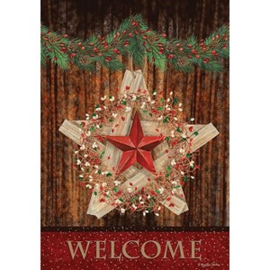 Briarwood Lane Christmas Garden Flag 12x18 For Outdoor Holiday Barnstar Berries For Christmas Garden Flag Flags For Outside - 1 of 4