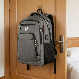 business travel backpack laptop BANGE 45L Backpack, Carry On Durable Convertible Duffle Bag Fit for 17.3 Inch for Men and Women The wet and dry separation pockets can hold your washing items and keep other items dry all the time Bodhi Business Class Backpack Briefcase