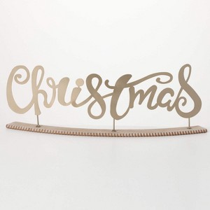 Sullivans Gold Metal Christmas Tabletop Sign - 1 of 3