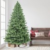 7.5ft Puleo Unlit Full Vermont Spruce Artificial Christmas Tree: Hinged Branches, Indoor Use, Metal Base - 2 of 3