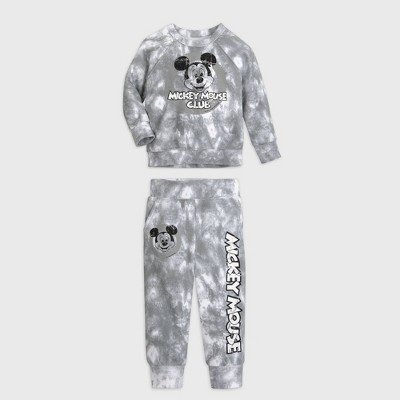 Baby Boys' Disney Mickey Mouse Top & Bottom Set - Gray 0-3M - Disney Store